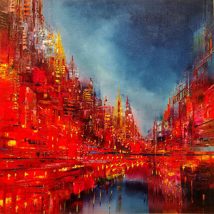 Painting Nuit de fête by Levesque Emmanuelle | Painting  Oil