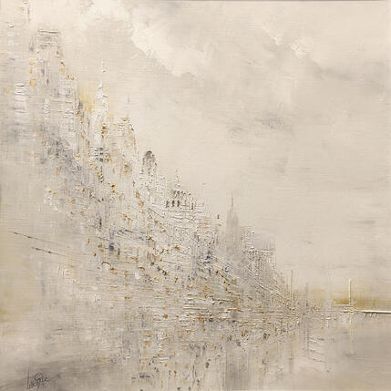 Painting Nuage blanc by Levesque Emmanuelle | Painting  Oil