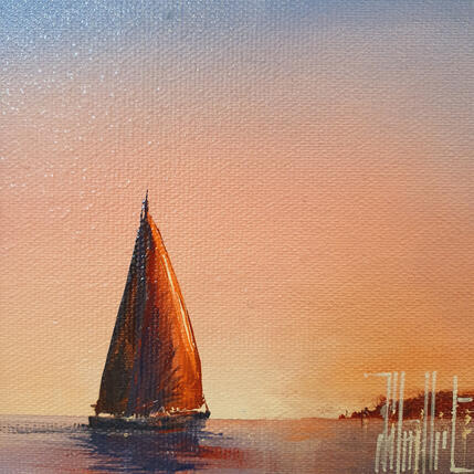 Painting Sous un ciel Rosé by Guillet Jerome | Painting
