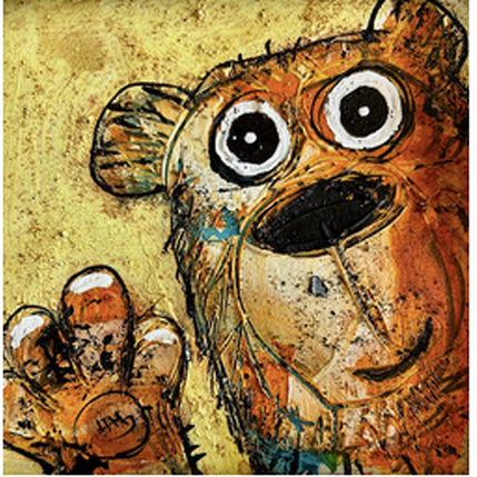 Painting Coucou by Maury Hervé | Painting Raw art Acrylic, Ink Animals