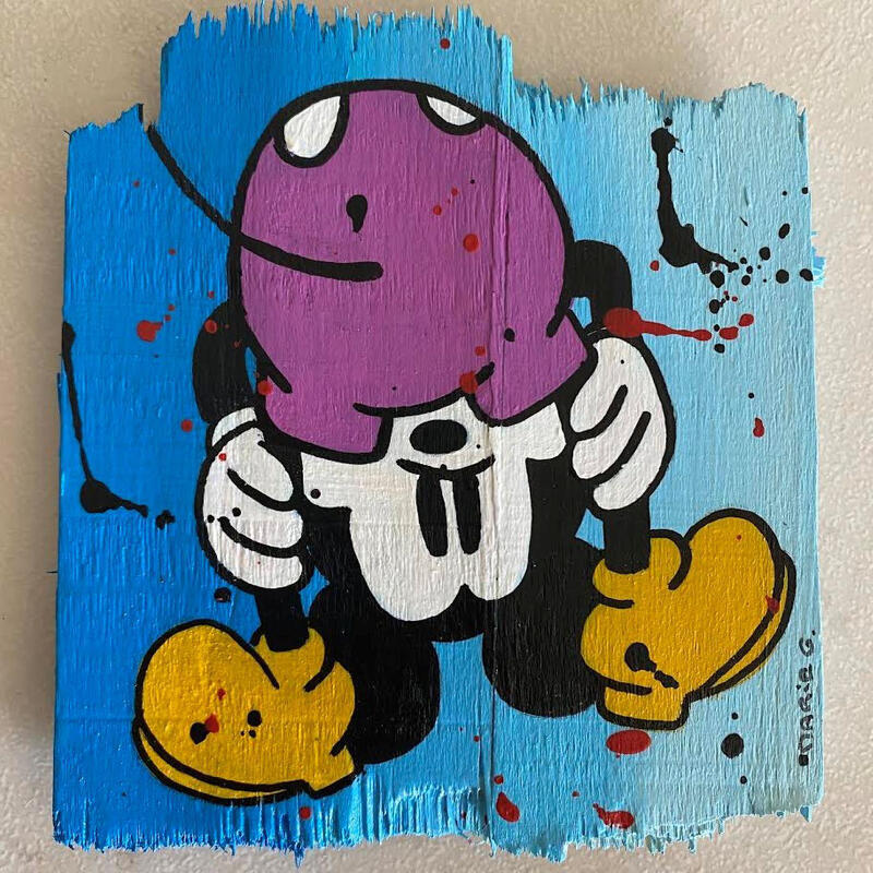Painting F1 à l'envers by Marie G. | Painting Pop-art Pop icons Wood Acrylic