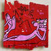 Painting F2 la panthère et Cocteau by Marie G. | Painting Pop-art Pop icons Wood Acrylic