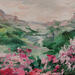 Painting Printemps dans les montagnes by Novokhatska Olga | Painting Figurative Urban Oil Acrylic