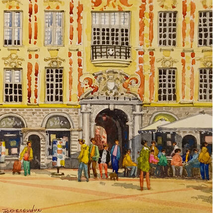 Painting La vieille bourse by Decoudun Jean charles | Painting
