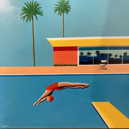 Gemälde Swimming Pool von Trevisan Carlo | Gemälde  Öl
