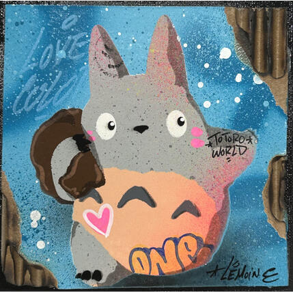 Painting Totoro World by Lemoine Mael | Painting Pop-art Acrylic, Graffiti Pop icons