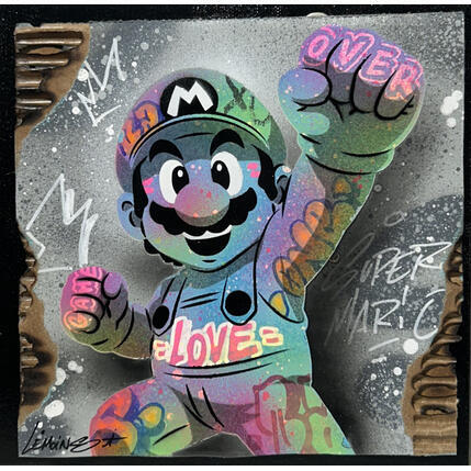 Painting Mario love by Lemoine Mael | Painting Pop-art Acrylic, Graffiti Pop icons
