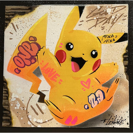 Pintura Pika love por Lemoine Mael | Pintura  Iconos pop