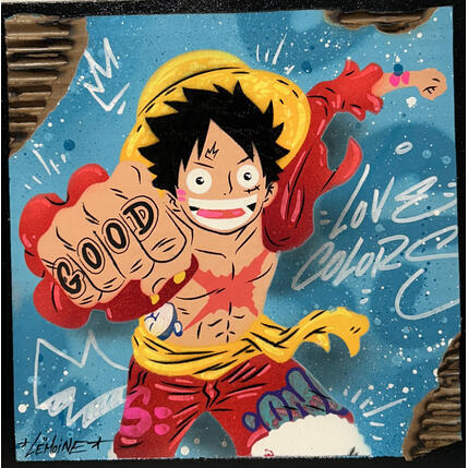 Gemälde Luffy Color von Lemoine Mael | Gemälde Pop-Art Acryl, Graffiti Pop-Ikonen