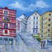 Painting Plaza Miguel de Unamuno by Kochevykh Yulia | Painting Figurative Landscapes Urban Architecture Oil