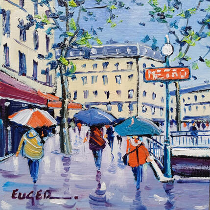 Painting METRO TROCADERO A PARIS by Euger | Painting
