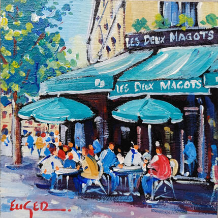 Painting TERRASE BOULEVARD SAINT GERMAIN A PARIS  by Euger | Painting