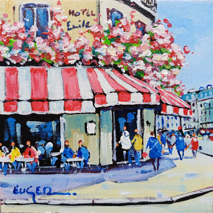 Painting TERRASSE FLEURIE RUE DE RIVOLI by Euger | Painting