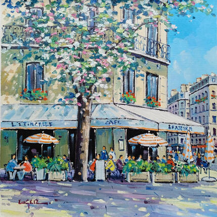 Painting  TERRASSE QUARTIER DU MARAIS A PARIS by Euger | Painting