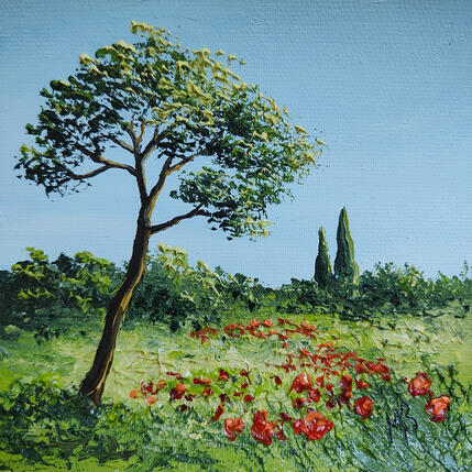 Painting Sauvage Provence by Blandin Magali | Painting Figurative Oil Landscapes