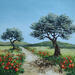 Painting Enchantement provençal by Blandin Magali | Painting Figurative Landscapes Oil