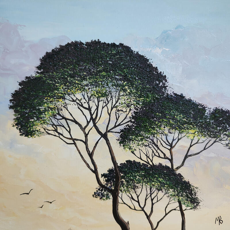 Painting Liberté by Blandin Magali | Painting Figurative Landscapes Oil
