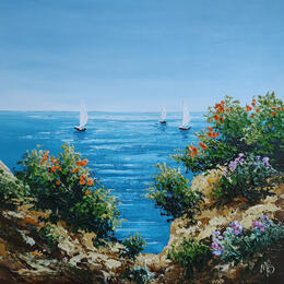 Painting Sous le soleil du sud by Blandin Magali | Painting