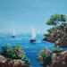 Painting Les beaux voiliers by Blandin Magali | Painting Figurative Landscapes Oil