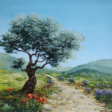 Painting Partir sur ce sentier bucolique by Blandin Magali | Painting