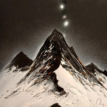 Painting Snow montains by Rey Julien | Painting