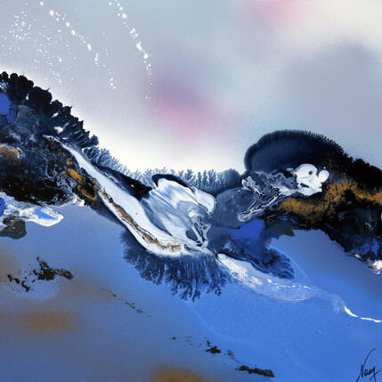 Painting C4095 by Naen | Painting Abstract Acrylic, Ink