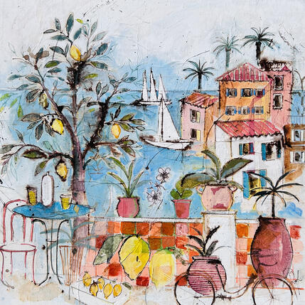 Peinture Une vie sur la mer par Colombo Cécile | Tableau