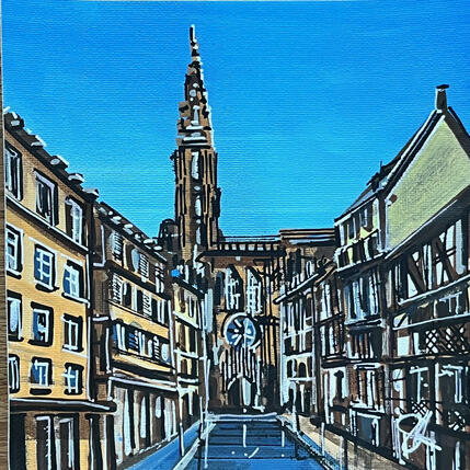 Painting La cathédrale de Strasbourg by Touras Sophie-Kim | Painting Realism Oil Still-life