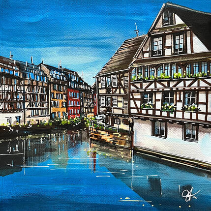 Painting Balade Romantique a Strasbourg by Touras Sophie-Kim | Painting Realism Oil Architecture, Landscapes, Urban