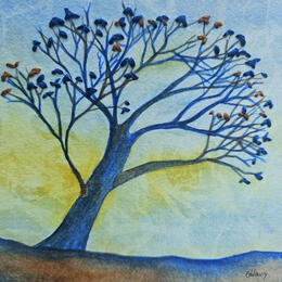 Painting The blue stillness by Vazquez Laila | Painting