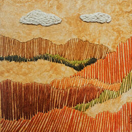 Painting Textile horizon by Vazquez Laila | Painting