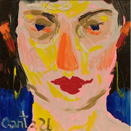 Painting Je préfère mes copines by G.C.Popartist | Painting Pop-art Acrylic, Gluing, Graffiti Pop icons