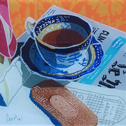 Peinture Hubert reprit des nouvelles  par Auriol Philippe | Tableau Figuratif Acrylique, Plexiglas, Posca Natures mortes