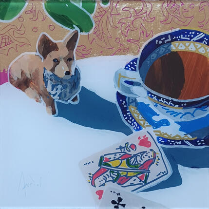 Peinture Diana avait joué la Reine par Auriol Philippe | Tableau Figuratif Acrylique, Plexiglas, Posca Natures mortes