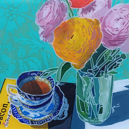 Peinture Francis doubla sa mise par Auriol Philippe | Tableau Figuratif Acrylique, Plexiglas, Posca Natures mortes