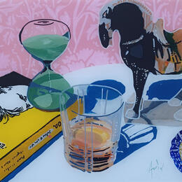 Peinture Le temps filait pour Gengis par Auriol Philippe | Tableau