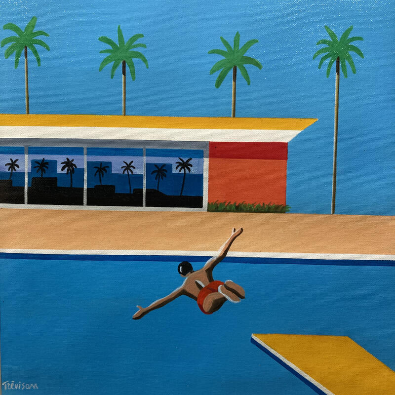 Painting Jump by Trevisan Carlo | Painting Oil