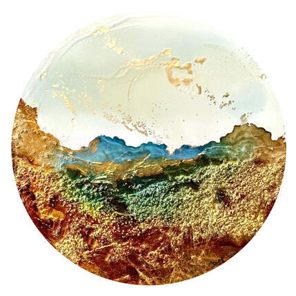 Gemälde 3134 Bronze Age von Depaire Silvia | Gemälde Abstrakt Acryl Landschaften, Marine, Minimalistisch
