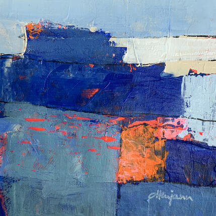 Pintura Paysage bleu 2 por Ottenjann Andrea | Pintura