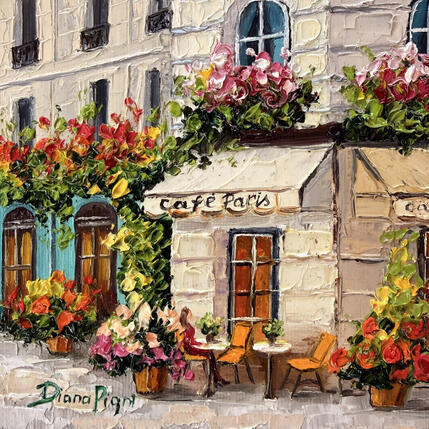 Pintura Paris Café Romance por Pigni Diana | Pintura