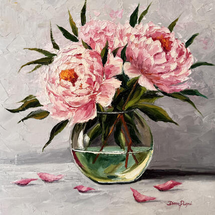 Pintura Soft Peony Whisper por Pigni Diana | Pintura