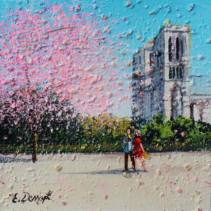 Painting Cerisier de Notre-Dame by Dessapt Elika | Painting