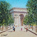 Painting Petit arc de triomphe by Dessapt Elika | Painting Impressionism Acrylic Sand