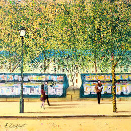 Painting Coucher de soleil sur Paris by Dessapt Elika | Painting