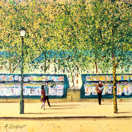Painting Coucher de soleil sur Paris by Dessapt Elika | Painting