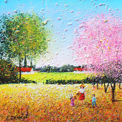 Painting Souvenir avec maman by Dessapt Elika | Painting