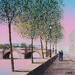 Painting La vie en rose by Dessapt Elika | Painting Impressionism Acrylic Sand