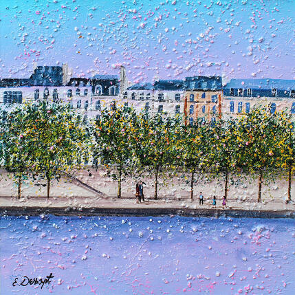 Painting Les quais de Seine by Dessapt Elika | Painting