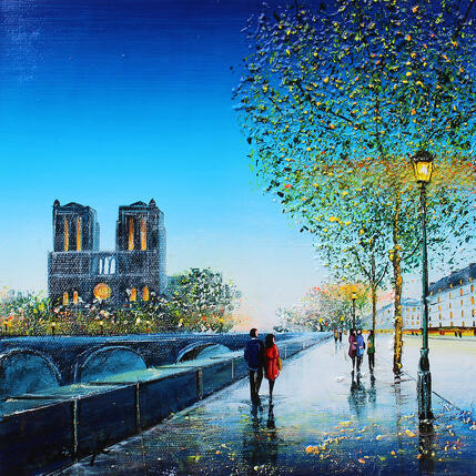 Painting La nuit ne fait que commencer by Dessapt Elika | Painting