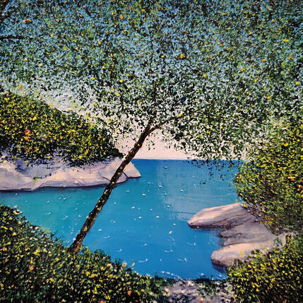 Painting Notre coin secret by Dessapt Elika | Painting Impressionism Acrylic, Sand